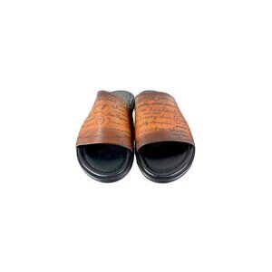 Aldo Brown Men’s Italian Leather Sandals Shoes